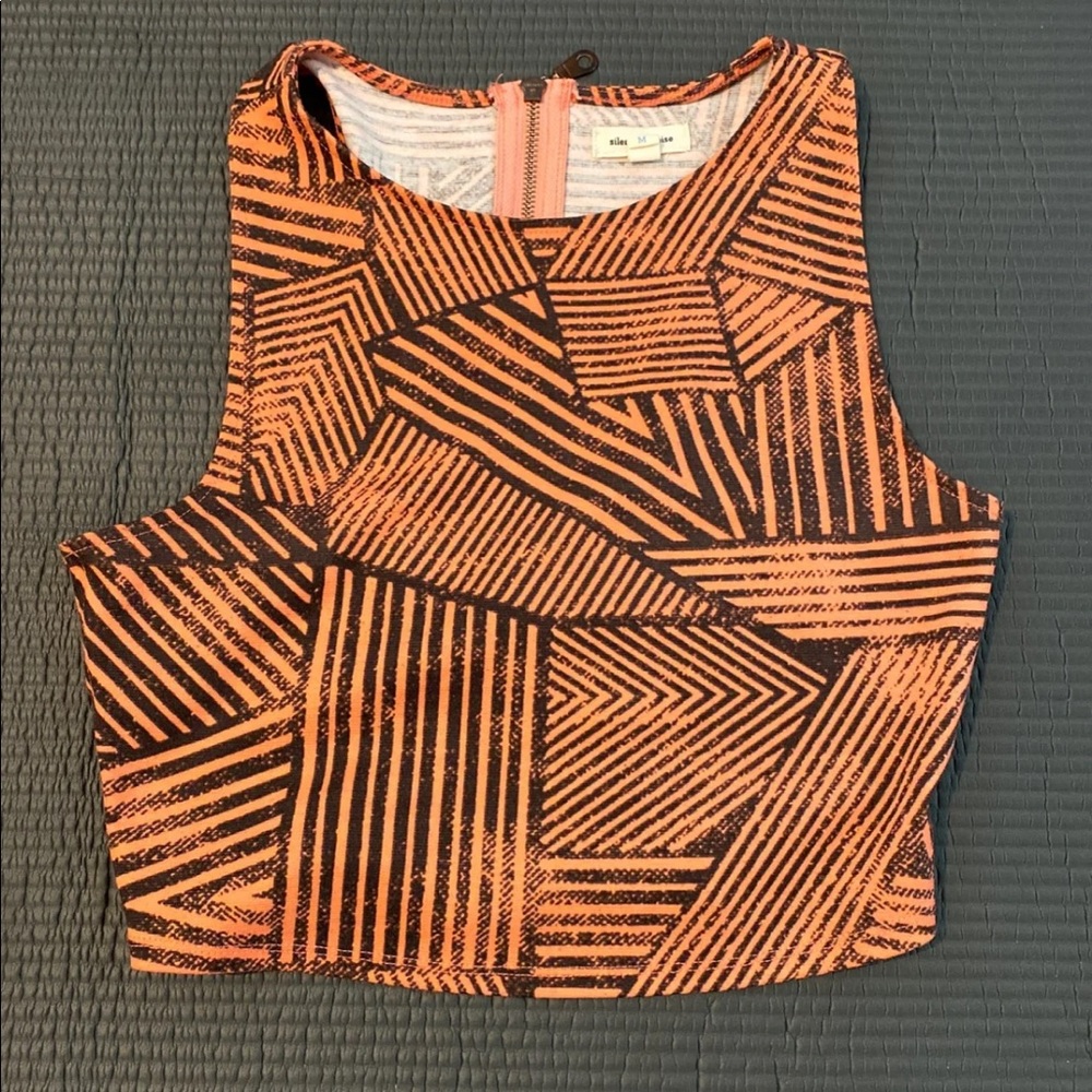 Zip up crop top